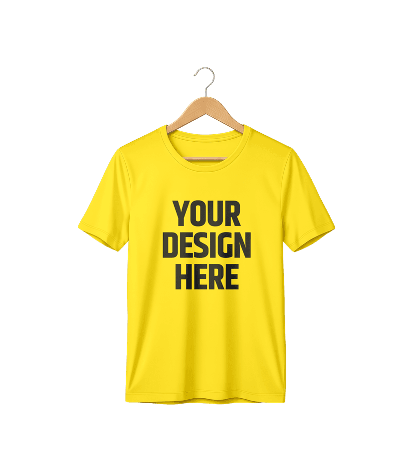 Custom Yellow T-shirt Mockup - Premium T-shirt Printing by Belle Maya