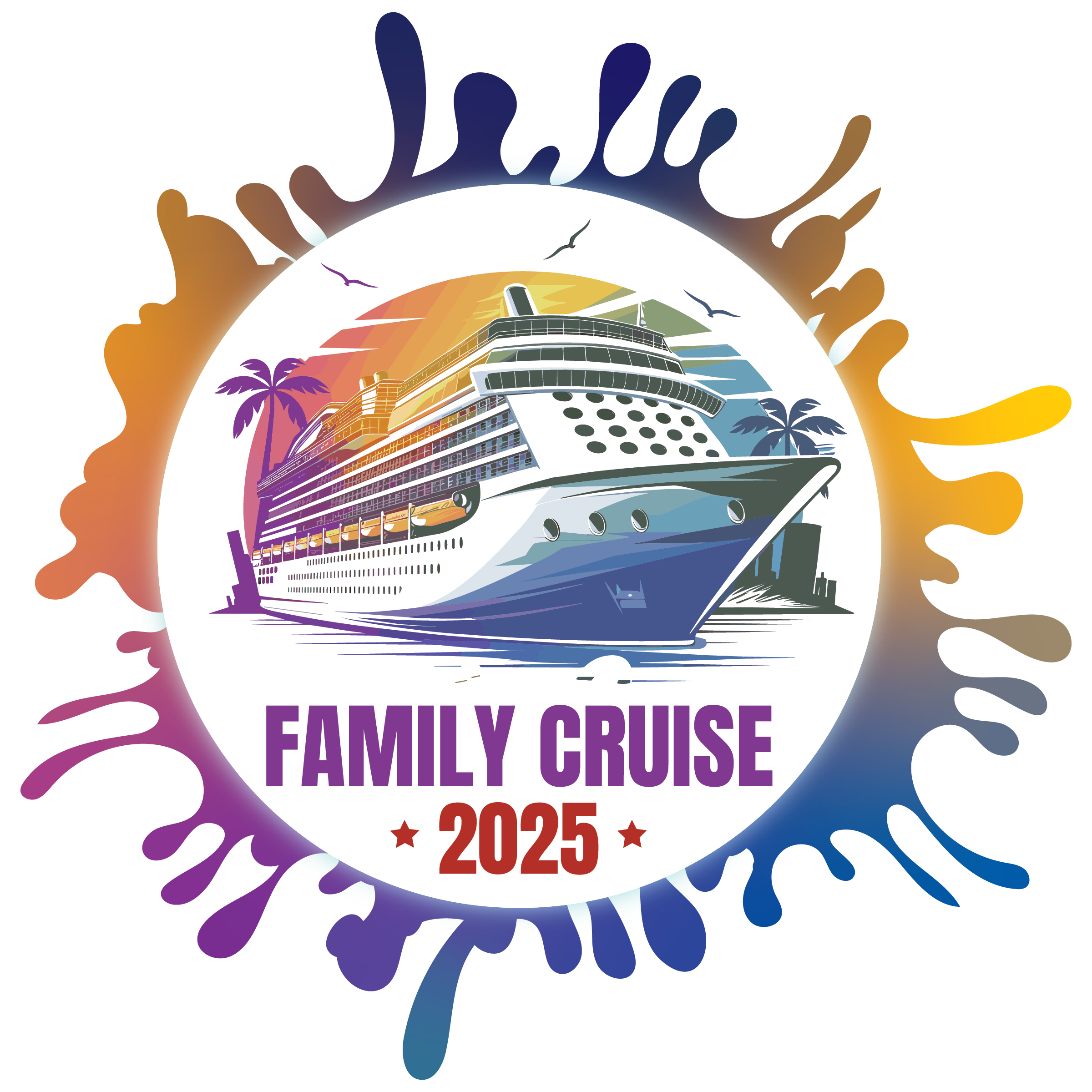 Family Cruise 2025" Graphic T-Shirt - Custom Premium Vacation Tee